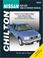 Go to record Chilton's Nissan pick-ups, 1998-04 repair manual