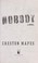 Go to record Nobody : a novel